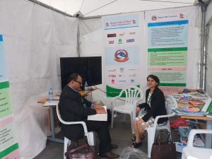 Visit to the booth of GoN at AMCDRR 2018 Sukhbataar Square, Ulaanbaatar